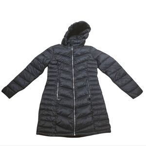 DKNY Lightweight Quilted Puffer Coat – Black – Size M